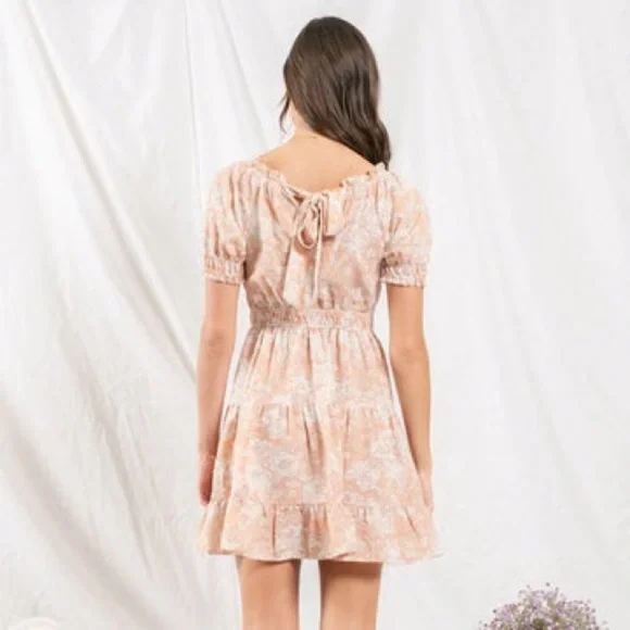 Blu Pepper Floral Tie Back Mini Dress - Picture 3 of 5